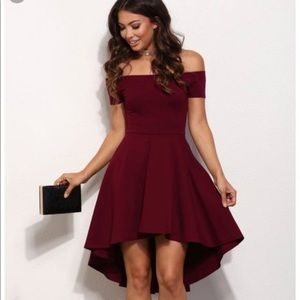Burgundy dress